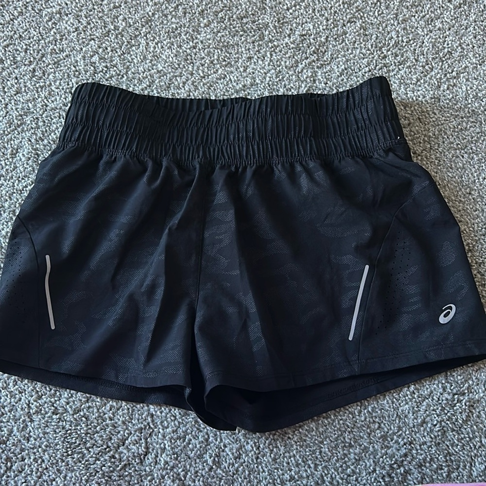 ASICS Black Camo Athletic Running Shorts Small